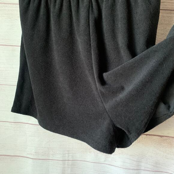 Wild Fable Black Terry Cloth Romper Short Outfit Bow Front Keyhole Halter Tie M - Picture 8 of 10